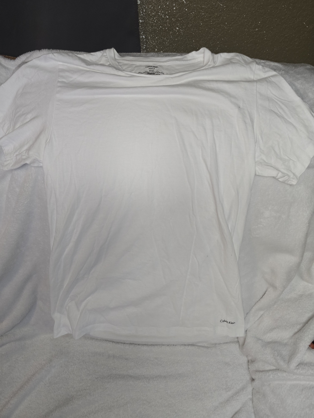 Calvin Klein Men’s White Short Sleeve Crew Tee Size SMALL